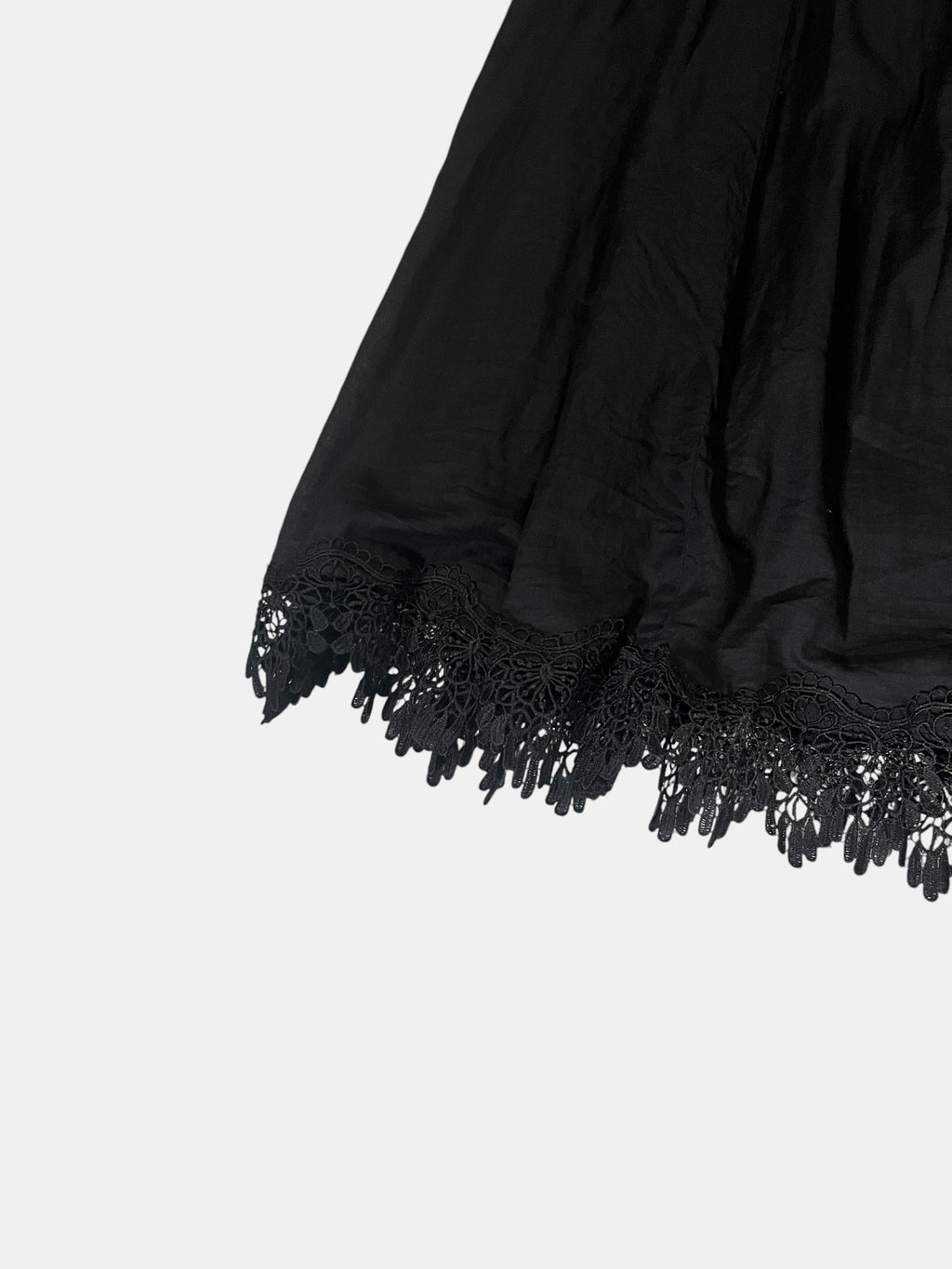 Gothic Fairy Lace-Hem Tiered Skirt