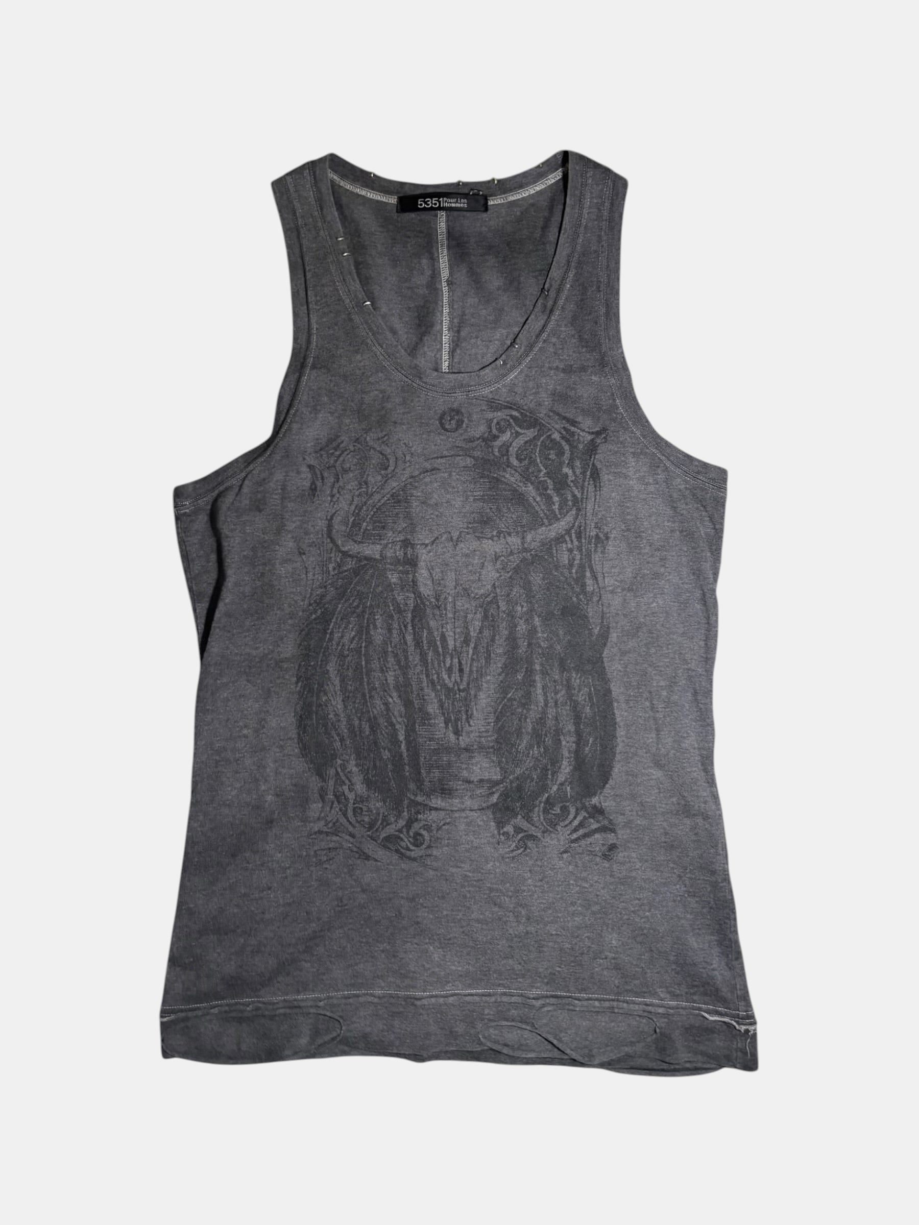 5351 POUR LES HOMMES Skull Graphic Tank Top